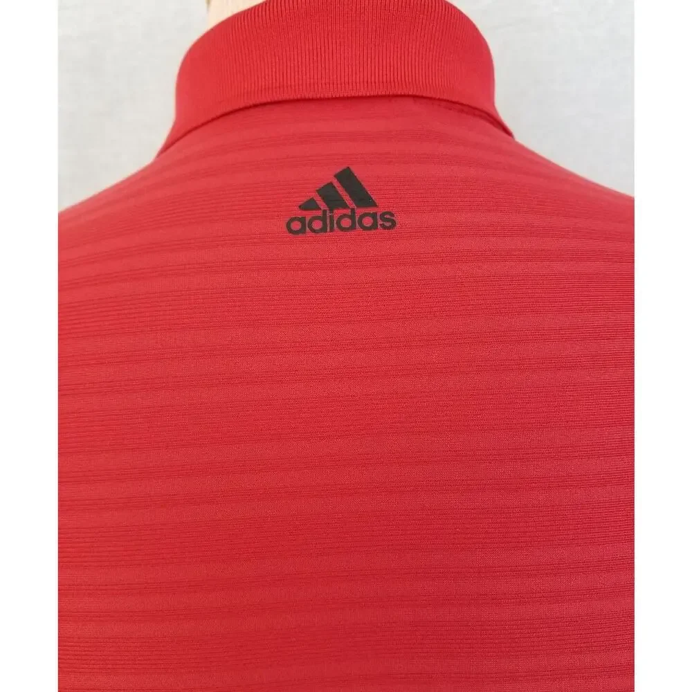 Adidas Golf Men's Red Clima Cool Polo Shirt Size L 122920-0308